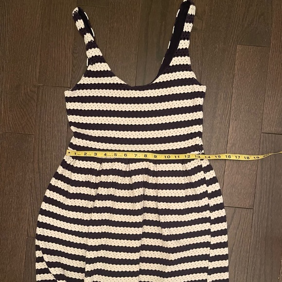 AQUA Navy White Eyelet Tank Dress -Medium - Picture 5 of 8